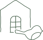 logo casa e pettirosso verde